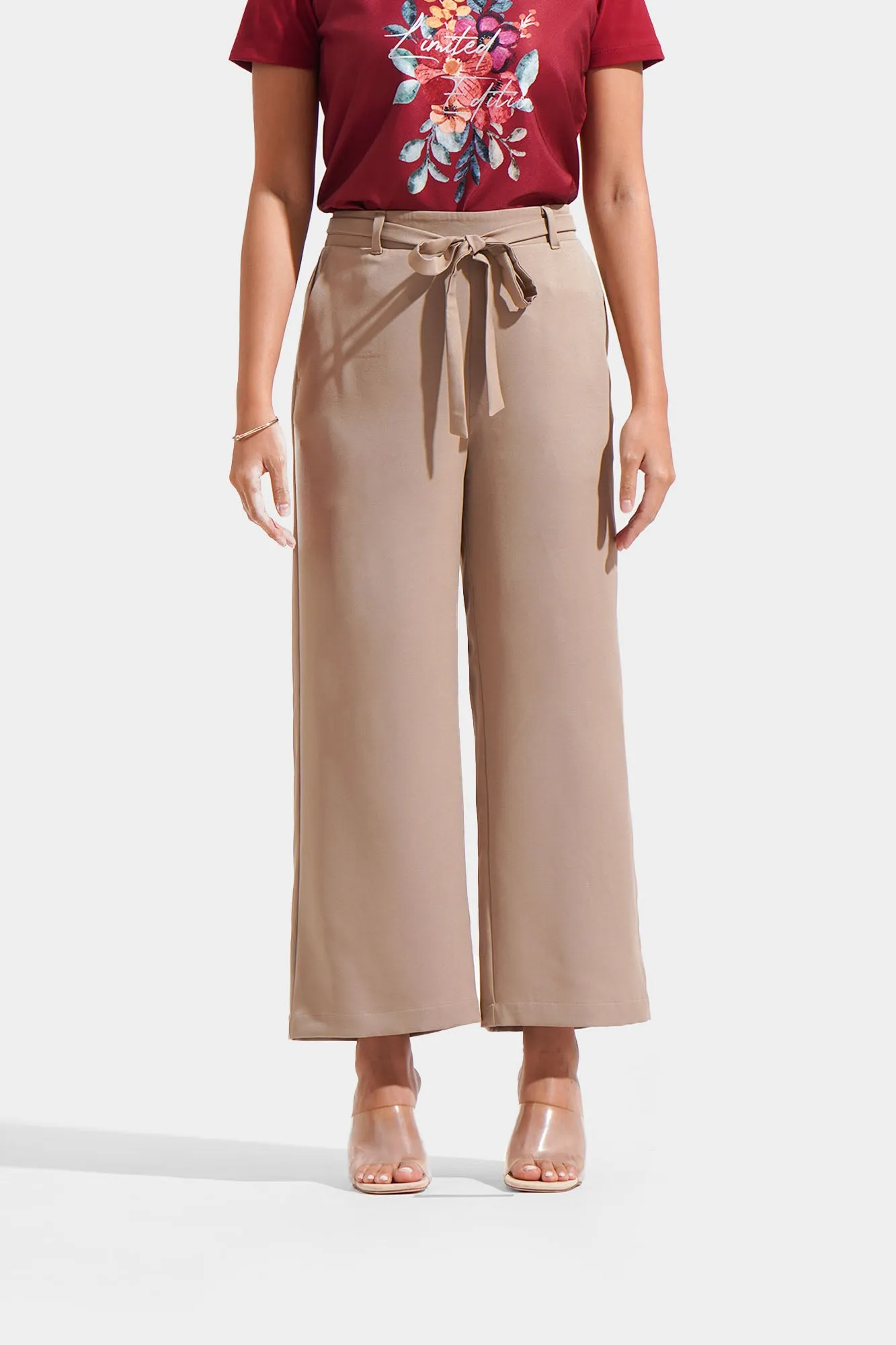 Tie Waist Wide Leg Cozy Pants