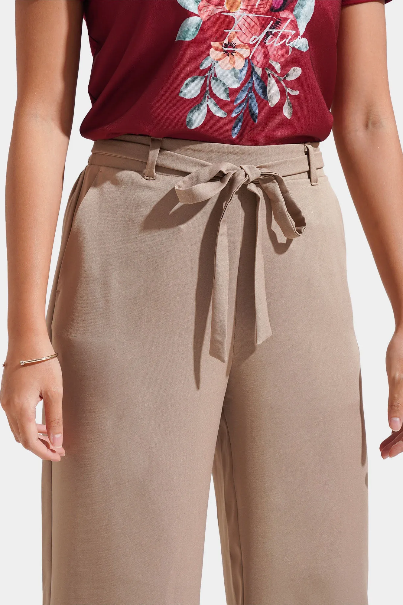 Tie Waist Wide Leg Cozy Pants