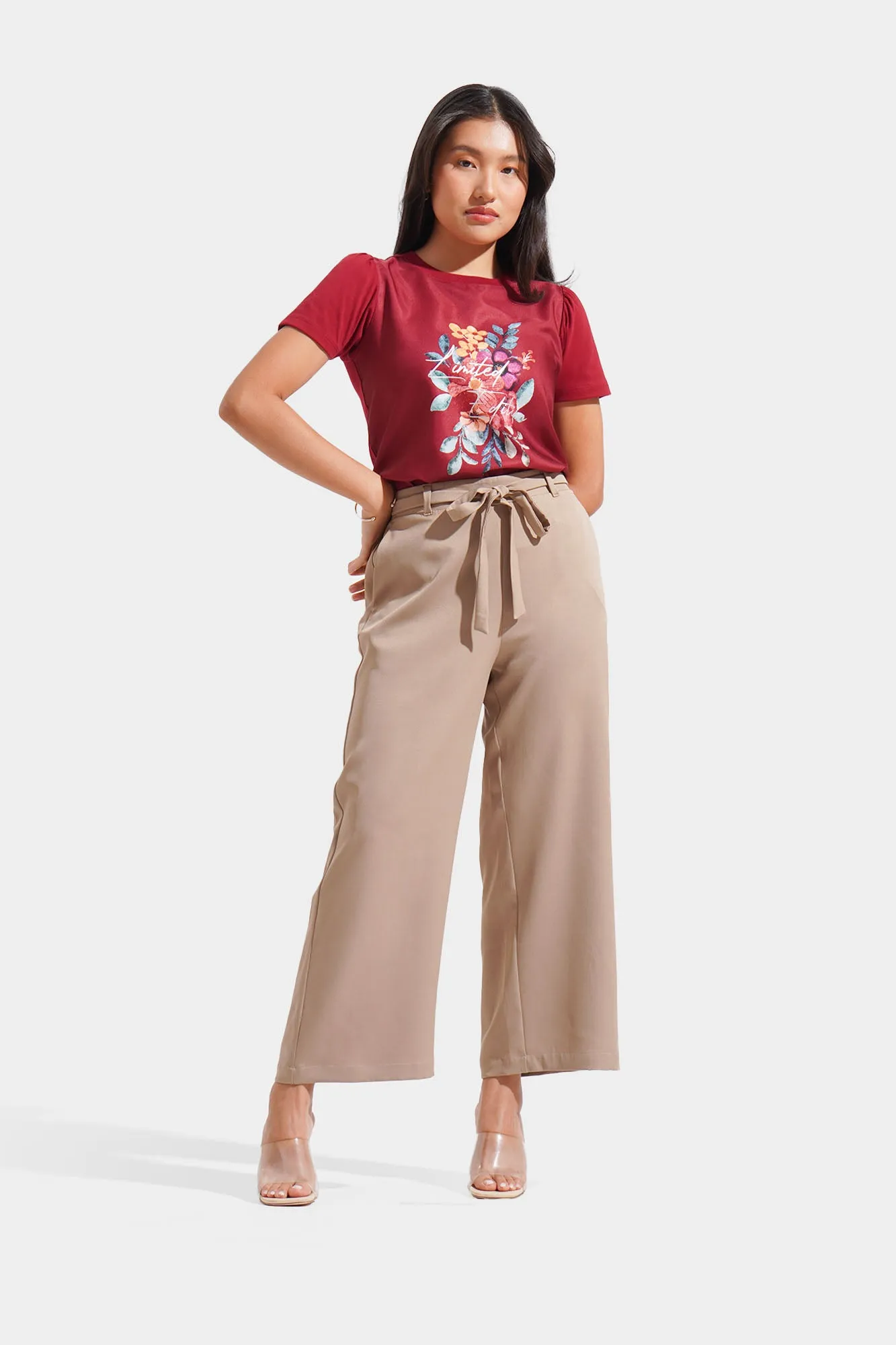 Tie Waist Wide Leg Cozy Pants