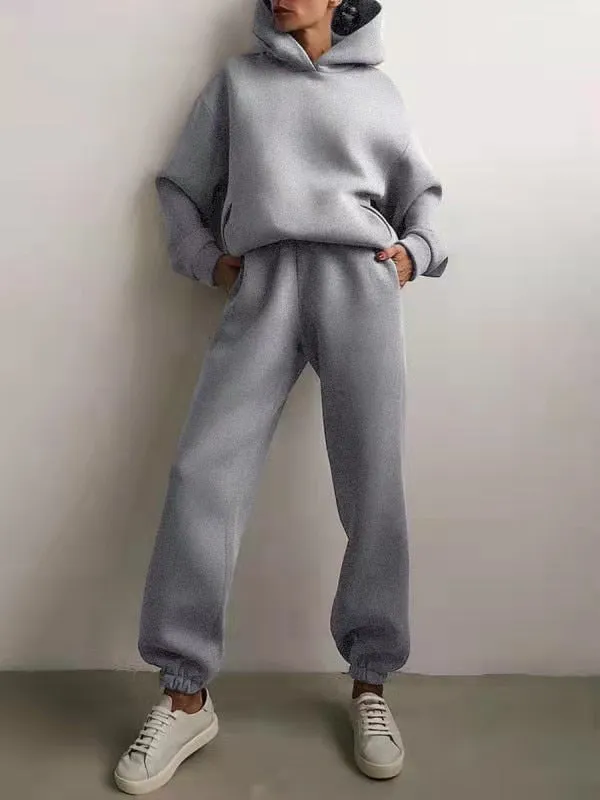 Women Casual Fleece-lined Tracksuits