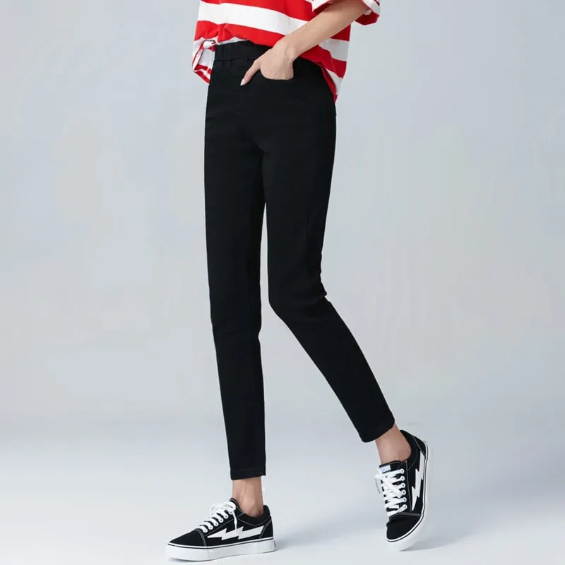 Women's Elastic High Waist Jeans