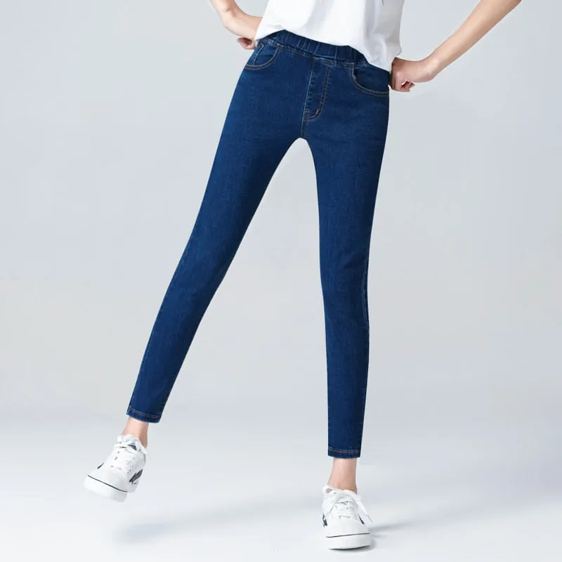 Women's Elastic High Waist Jeans