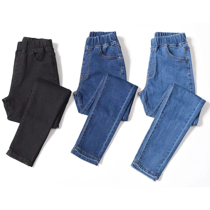 Women's Elastic High Waist Jeans