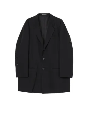 WOOL GABARDINE BUTTON BIG JACKET